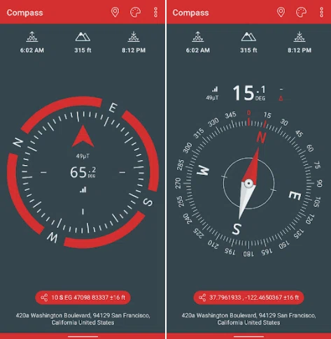 Meilleure application Compass pour Android