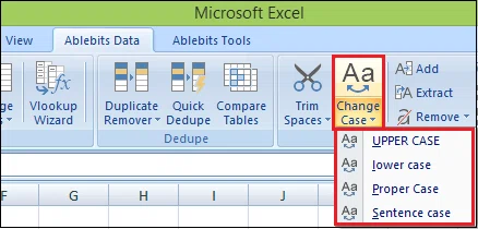Comment changer les minuscules en majuscules dans Excel