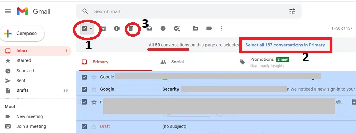 Comment supprimer tous les e-mails à la fois sur Android