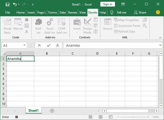 How to record a macro in Excel