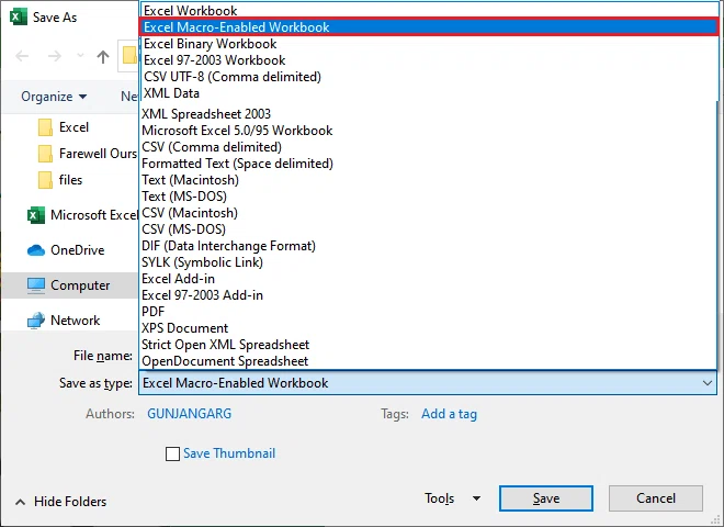 How to record a macro in Excel