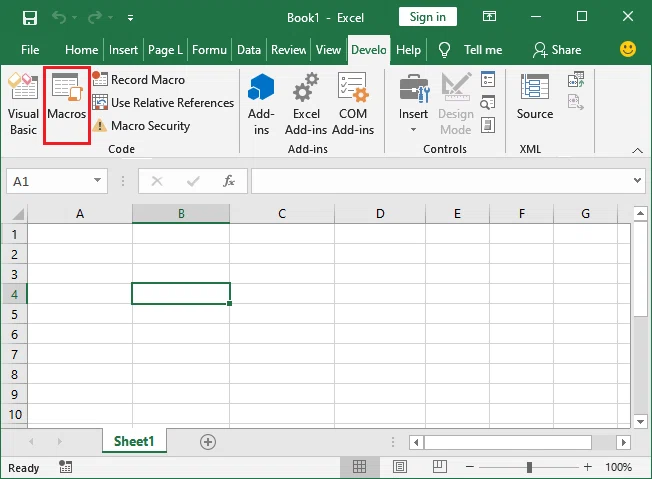 How to record a macro in Excel