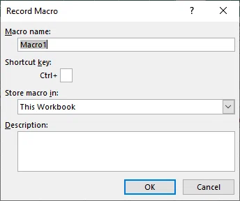 How to record a macro in Excel