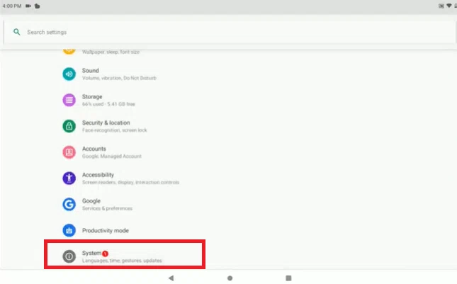 Comment mettre à jour la tablette Android