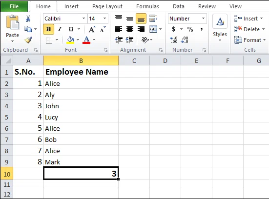 How to use COUNTIF function in Excel