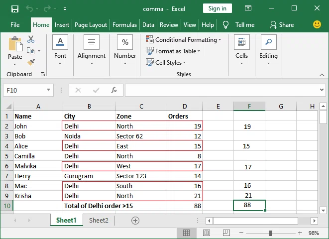 Comment utiliser la formule sumifs dans Excel