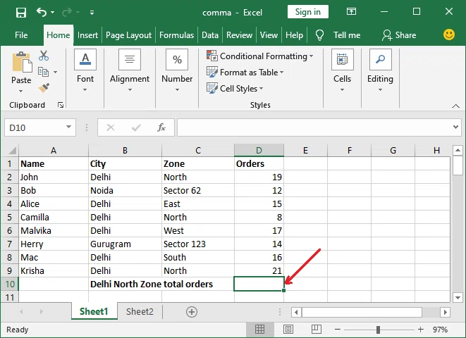 Comment utiliser la formule sumifs dans Excel