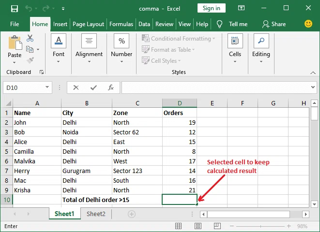 Comment utiliser la formule sumifs dans Excel