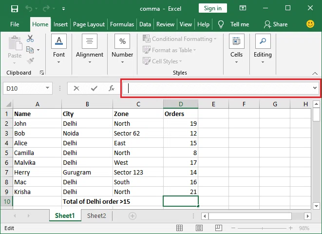 Comment utiliser la formule sumifs dans Excel