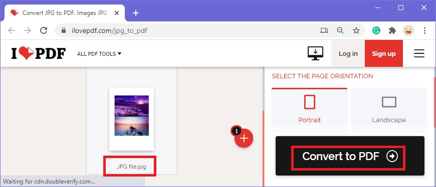 Convertir JPG en PDF