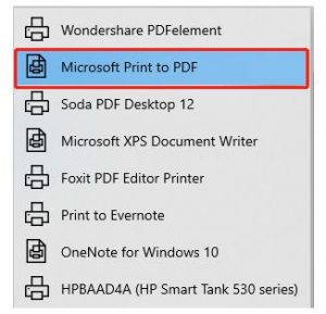 convertir JPG en PDF en utilisant Microsoft Photos 