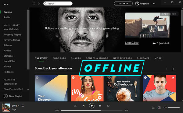 listen to spotify offline without premium