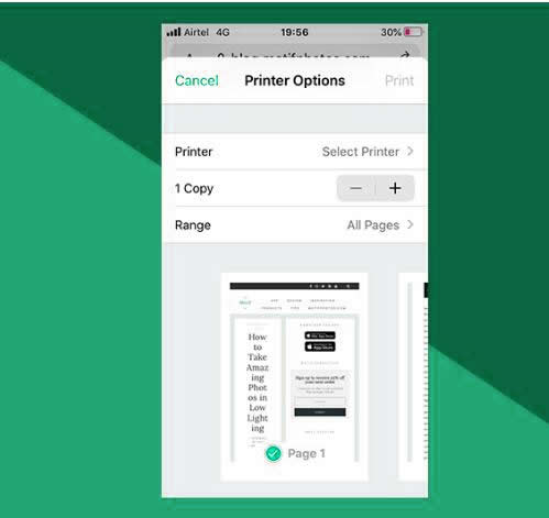 comment imprimer un fichier PDF sur iphone/ipad