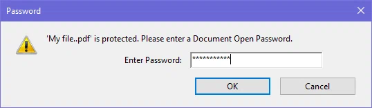 Supprimer un mot de passe PDF