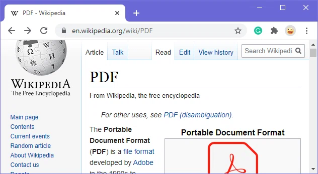 Enregistrer une page Web en PDF