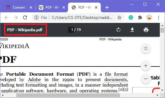 Enregistrer une page Web au format PDF