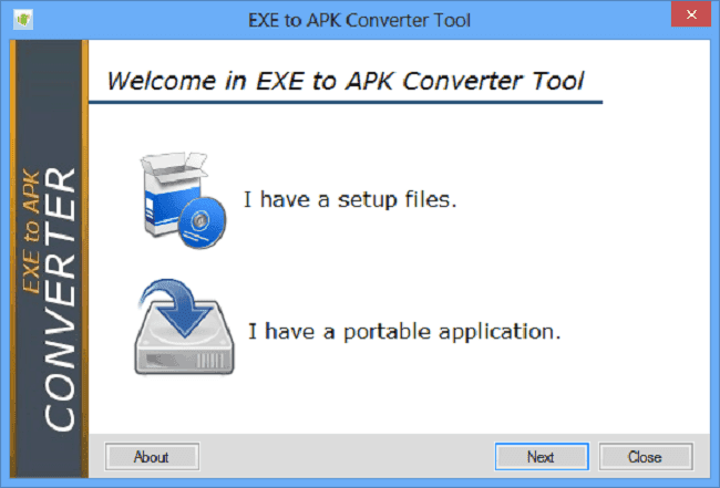 Convert EXE to APK