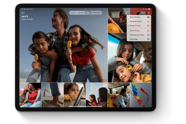 iPadOS 16 shared photo library
