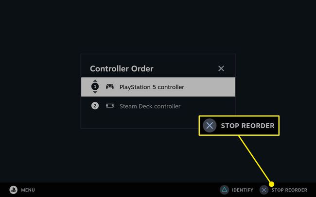 Controllers reordered on Steam Deck.