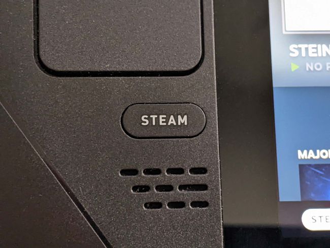 The Steam button on a Steam Deck