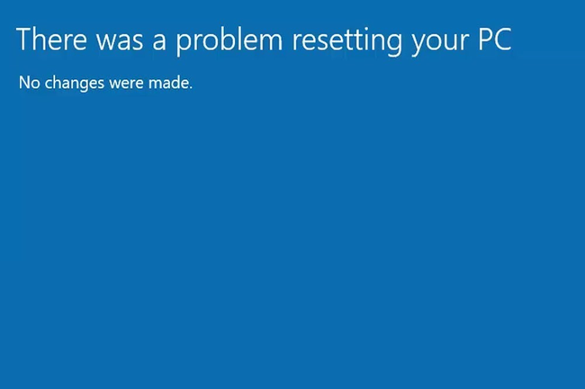 There was a problem resetting your pc error