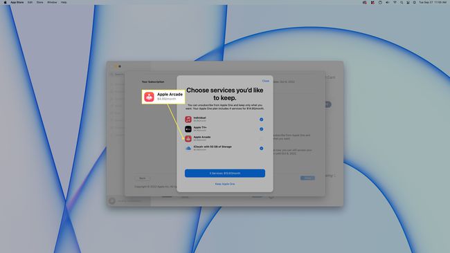 Apple Arcade highlighted in Apple One services to keep.