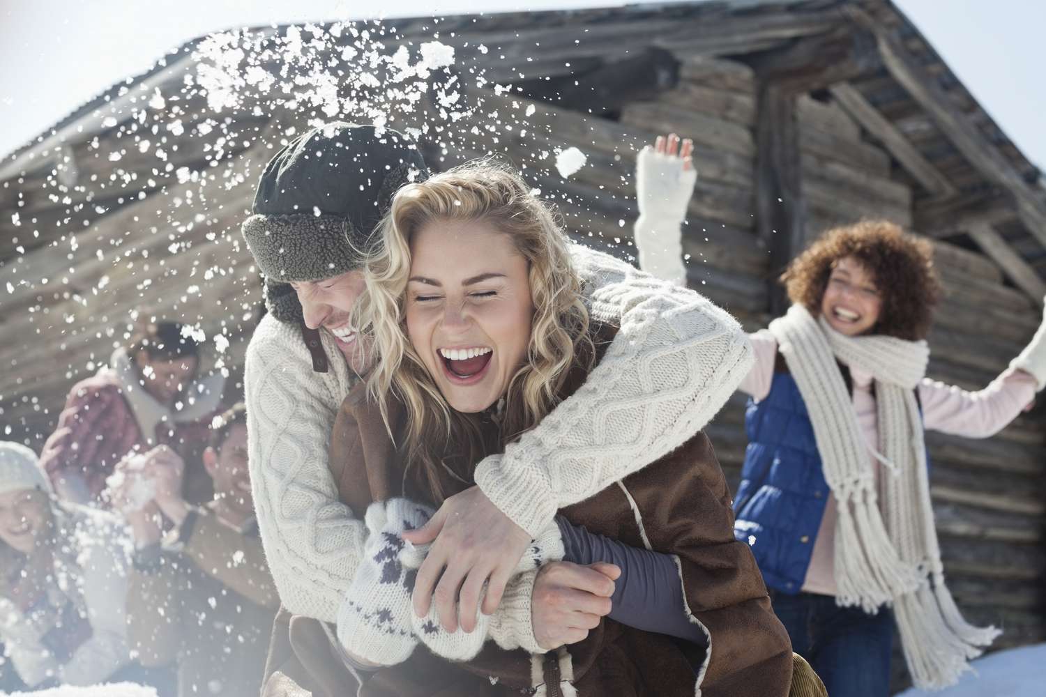 Group snowball fight
