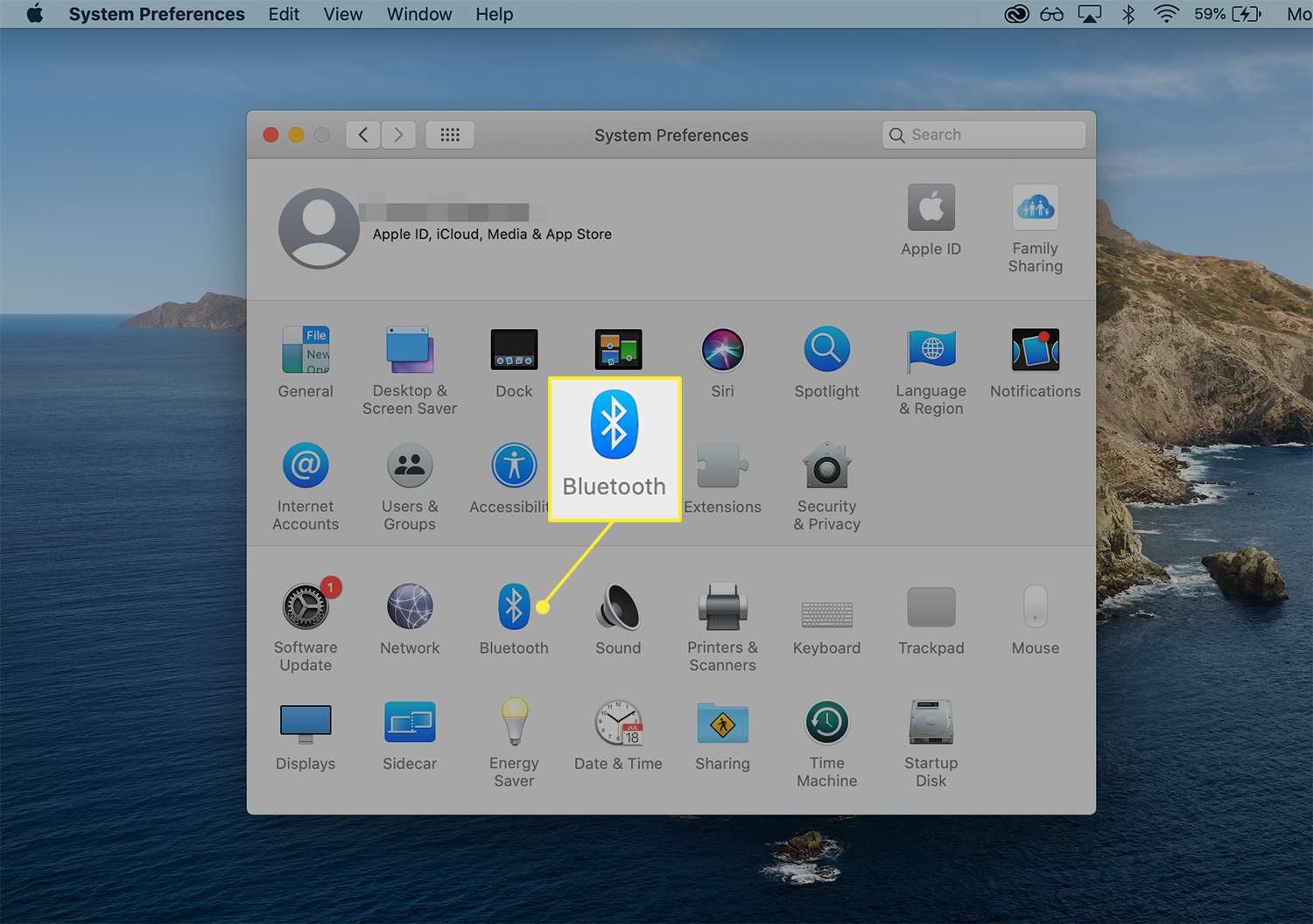 Bluetooth icon from System Preferences on macOS