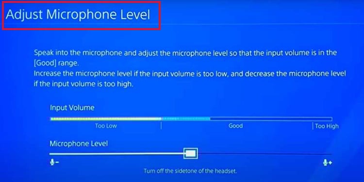 adjust mic level 