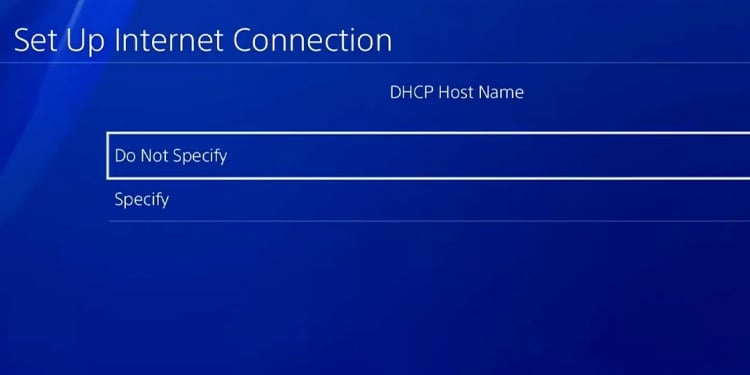 Do Not Specify on DHCP
