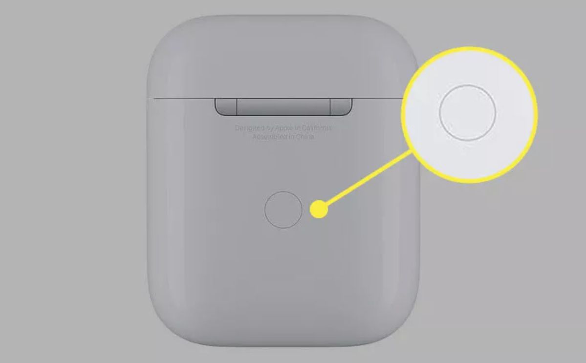 Apple Airpod Case pairing button.