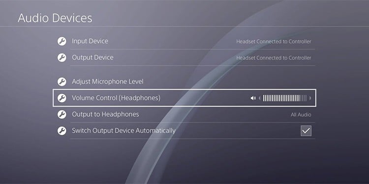 ps4 mic audio settings 