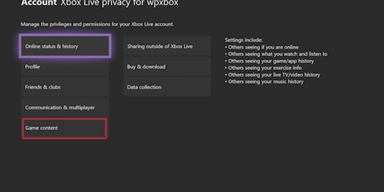 xbox one game content