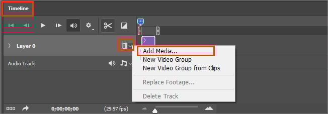 Add-media-Photoshop-Video
