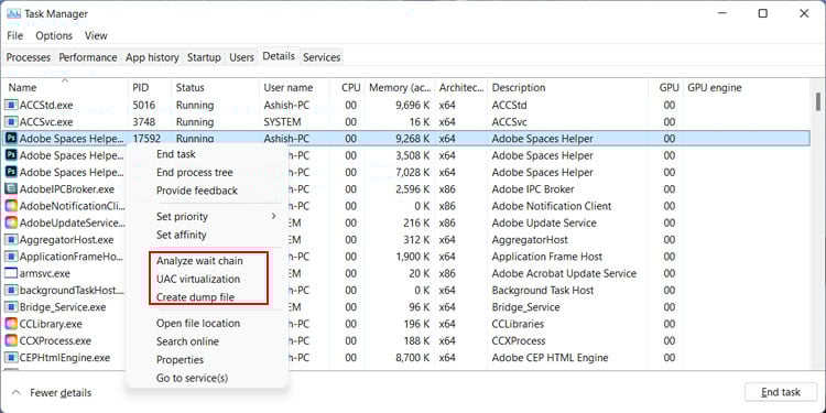 diagnose task manager 1