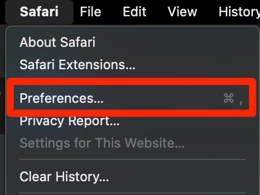 Safari Preferences