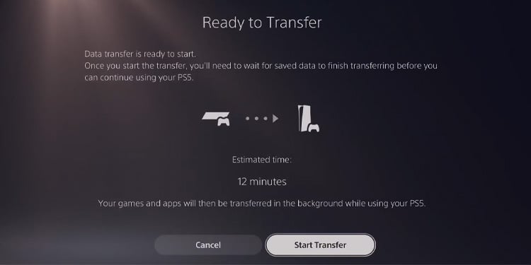 confirm data transfer 