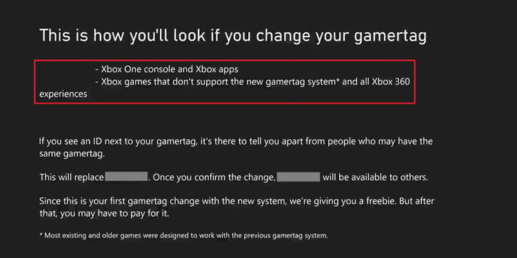 confirm gamertag change on xbox