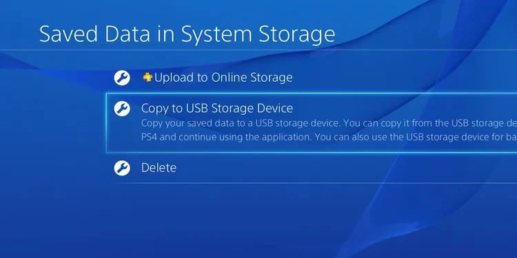 copy saved data to usb storage 