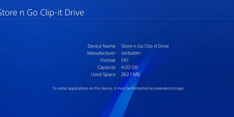 format storage drive