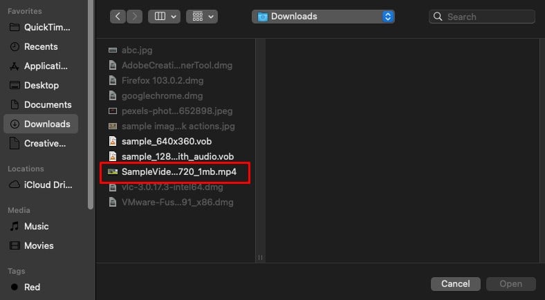 open-video-QTP