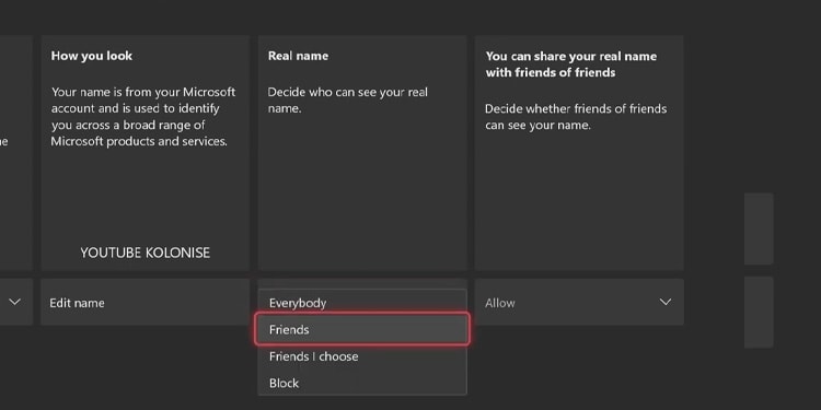 real name sharing xbox