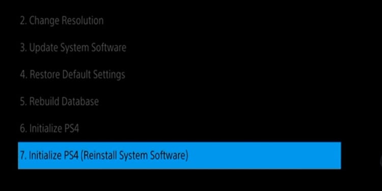 reinstall ps4 software 