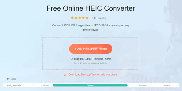 Convertir HEIC en JPG en ligne