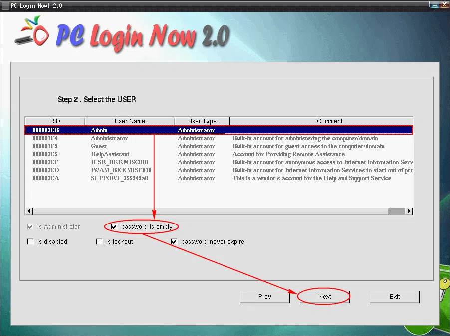  Utiliser PC Login Now pour Supprimer le Mot de Passe A dministrateur Windows 7